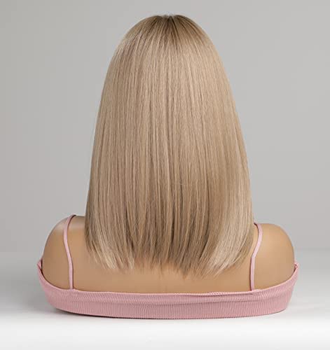 Sandy Blonde Bob Cut Lace Wig - Image 5