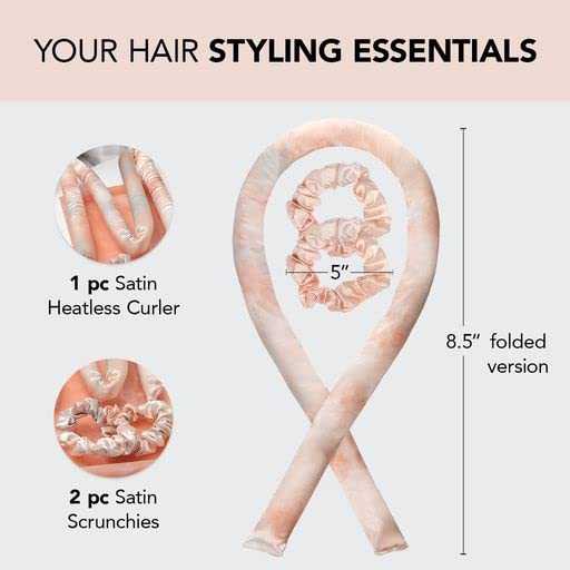 Satin Heatless Curling Set - Hair Rollers for Heatless Curls - Image 2