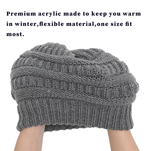 Satin lined Knit Beanie Hat - Image 10