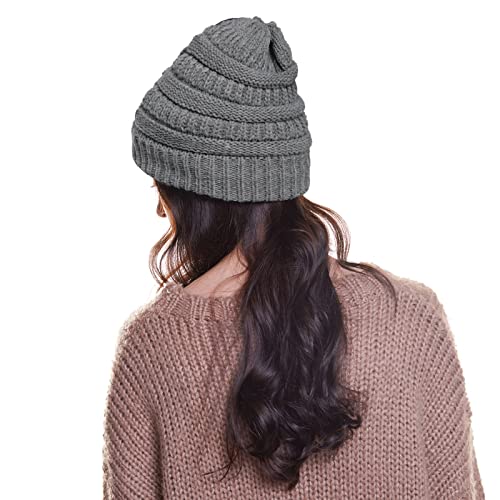 Satin lined Knit Beanie Hat - Image 13