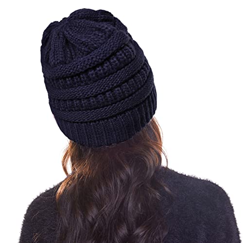 Satin lined Knit Beanie Hat - Image 21