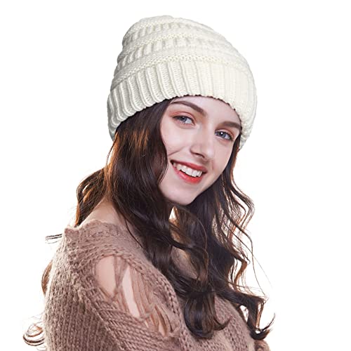 Satin lined Knit Beanie Hat - Image 28