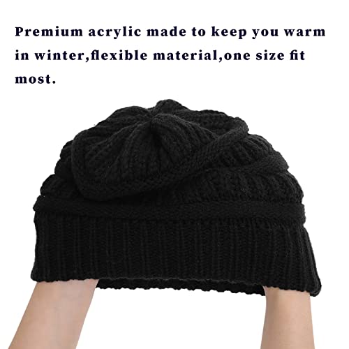 Satin lined Knit Beanie Hat - Image 3