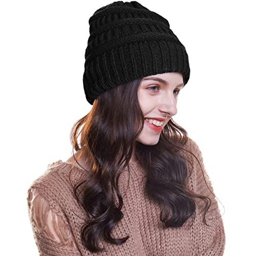 Satin lined Knit Beanie Hat - Image 7