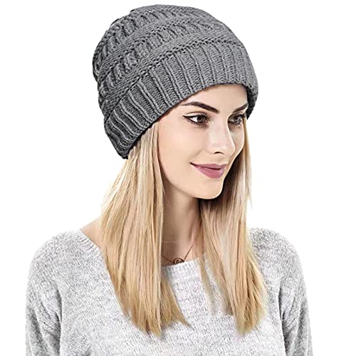 Satin lined Knit Beanie Hat - Image 8