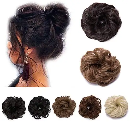Scrunchie Hair Bun Extension Updo Hairpiece - Image 10