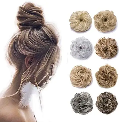 Scrunchie Hair Bun Extension Updo Hairpiece - Image 8