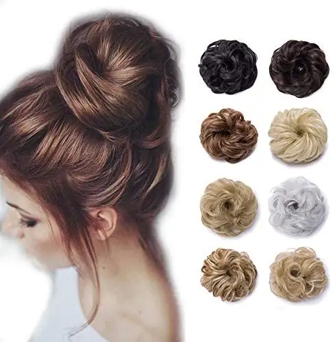 Scrunchie Hair Bun Extension Updo Hairpiece - Image 9