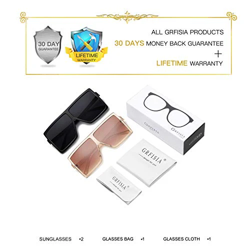 Set of 2 Oversized Sunglasses - Image 4