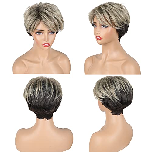 Short Blonde Wig Pixie Cut - Image 2