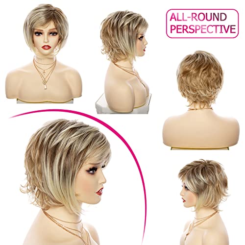 Short Blonde Wig Pixie Cut - Image 9