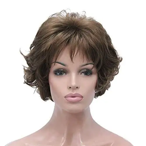 Short Layered Prestyled Synthetic Wig - Image 16