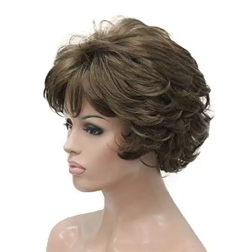Short Layered Prestyled Synthetic Wig - Image 17