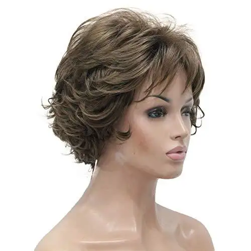 Short Layered Prestyled Synthetic Wig - Image 18