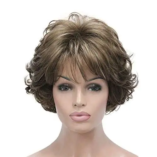 Short Layered Prestyled Synthetic Wig - Image 20