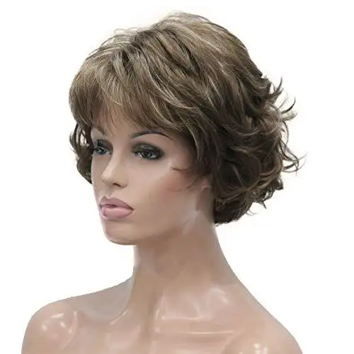 Short Layered Prestyled Synthetic Wig - Image 21