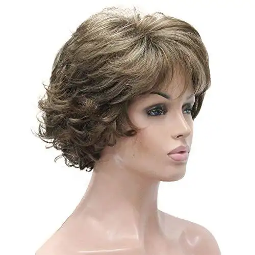 Short Layered Prestyled Synthetic Wig - Image 22