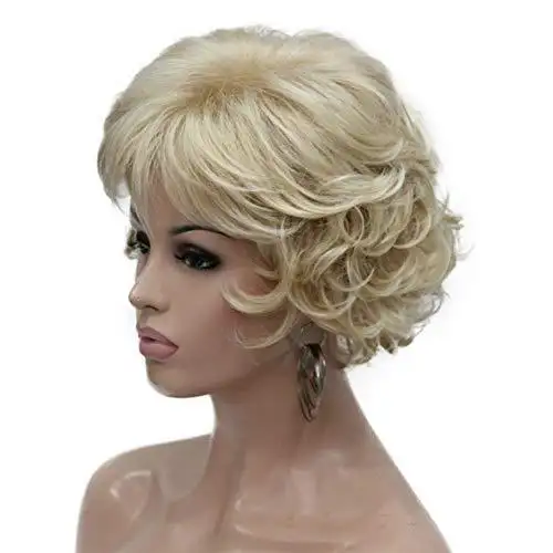 Short Layered Prestyled Synthetic Wig - Image 24