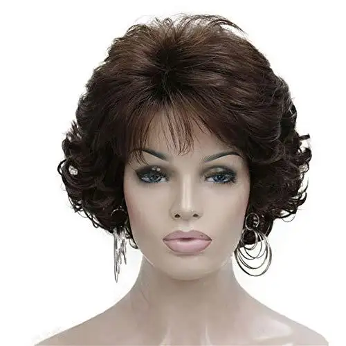 Short Layered Prestyled Synthetic Wig - Image 27