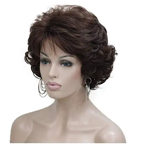 Short Layered Prestyled Synthetic Wig - Image 28