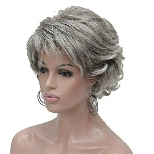 Short Layered Prestyled Synthetic Wig - Image 32