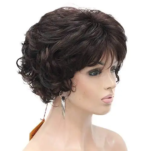 Short Layered Prestyled Synthetic Wig - Image 35