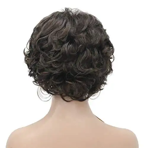 Short Layered Prestyled Synthetic Wig - Image 4