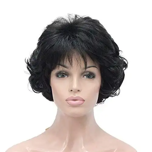 Short Layered Prestyled Synthetic Wig - Image 5