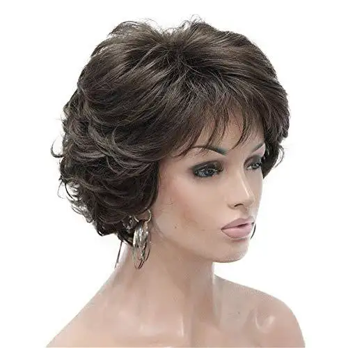 Short Layered Prestyled Synthetic Wig - Image 9