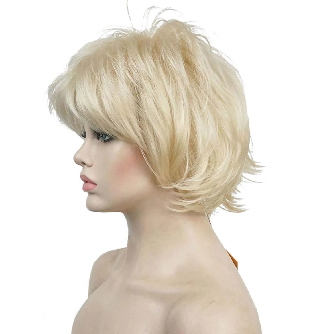 Short Layered Shaggy Synthetic Wig with Bangs - Image 12