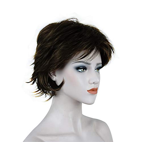 Short Layered Shaggy Synthetic Wig with Bangs - Image 16