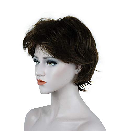 Short Layered Shaggy Synthetic Wig with Bangs - Image 17
