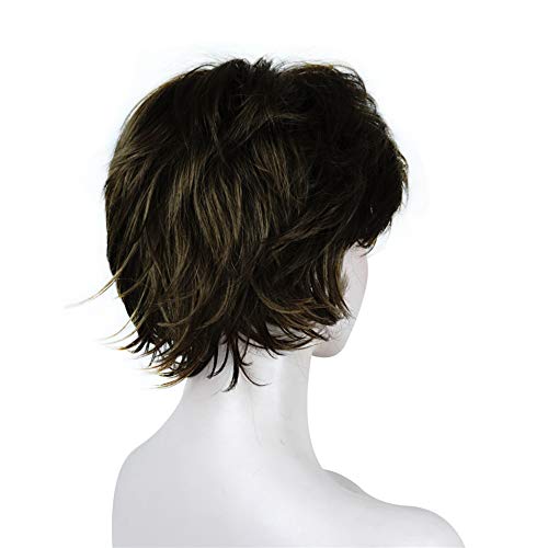 Short Layered Shaggy Synthetic Wig with Bangs - Image 19