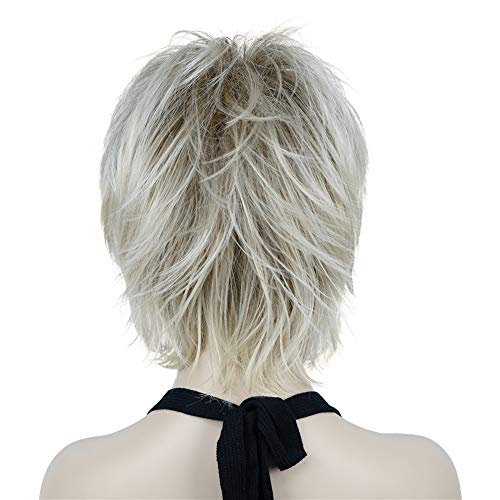 Short Layered Shaggy Synthetic Wig with Bangs - Image 23