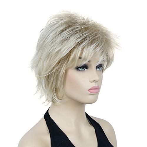 Short Layered Shaggy Synthetic Wig with Bangs - Image 29