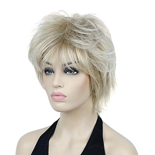 Short Layered Shaggy Synthetic Wig with Bangs - Image 32