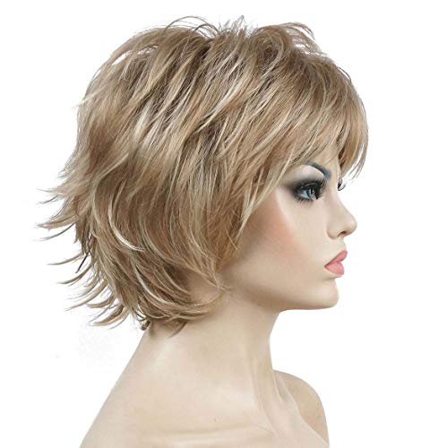 Short Layered Shaggy Synthetic Wig with Bangs - Image 37