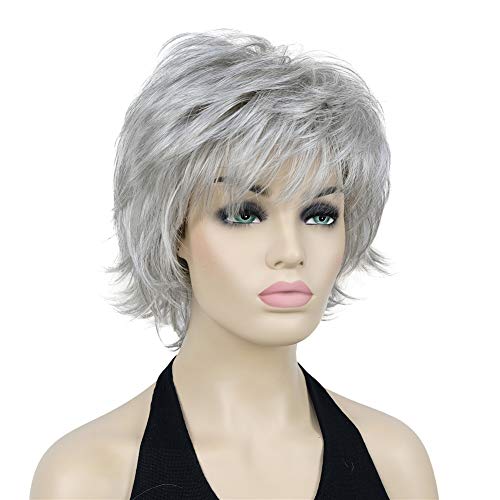 Short Layered Shaggy Synthetic Wig with Bangs - Image 45