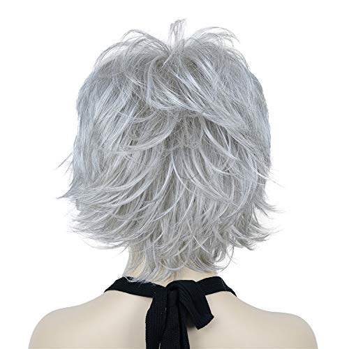 Short Layered Shaggy Synthetic Wig with Bangs - Image 47