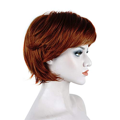 Short Layered Shaggy Synthetic Wig with Bangs - Image 51