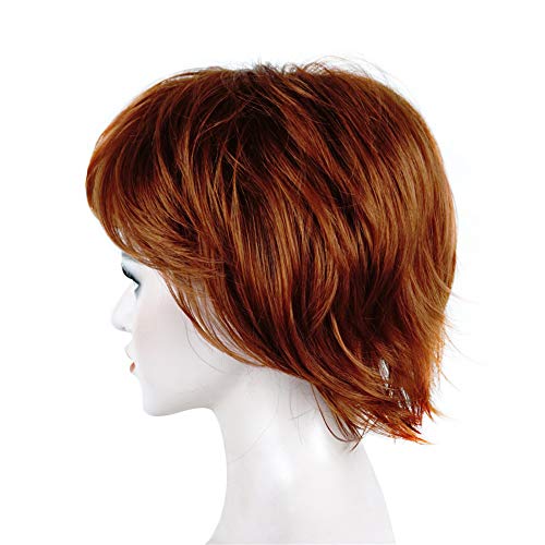 Short Layered Shaggy Synthetic Wig with Bangs - Image 52