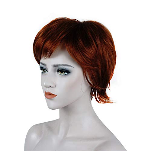Short Layered Shaggy Synthetic Wig with Bangs - Image 53