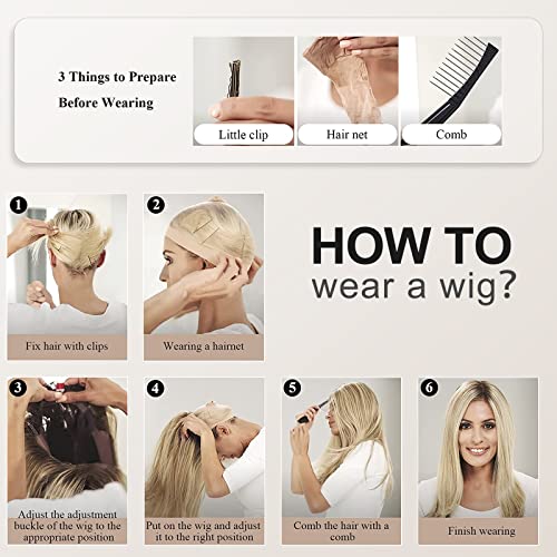 Short Ombre Blonde Wig with Light Bangs - Image 7