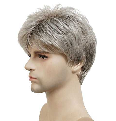 Short Straight Synthetic Mens Wig - Image 9