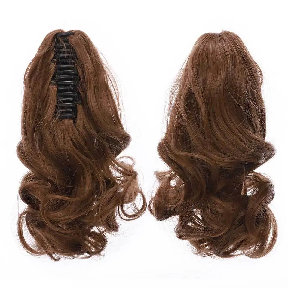 Short Wavy Synthetic Ponytail Claw Clip in Hair Extension - Image 2