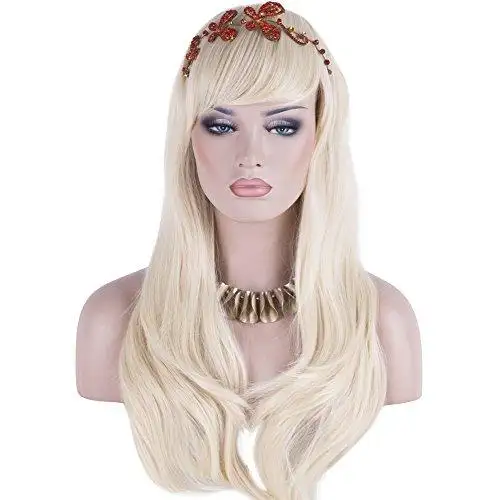 Side Swept Bangs Long Heat Resistant Wig - Image 12