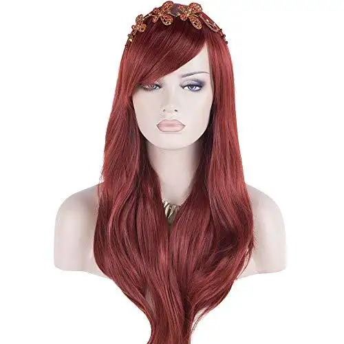 Side Swept Bangs Long Heat Resistant Wig - Image 21