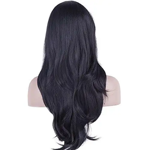 Side Swept Bangs Long Heat Resistant Wig - Image 5