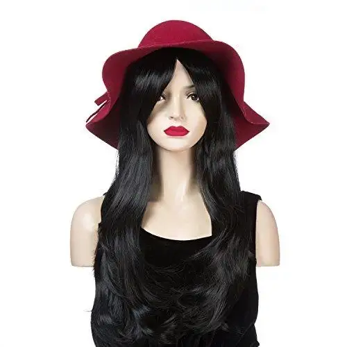 Side Swept Bangs Long Heat Resistant Wig - Image 6