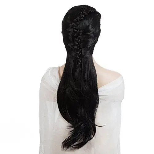 Side Swept Bangs Long Heat Resistant Wig - Image 8